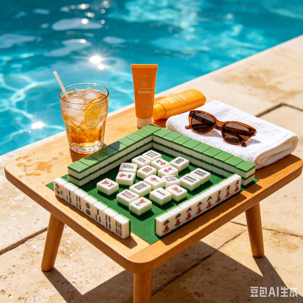 saturated color mahjong set print